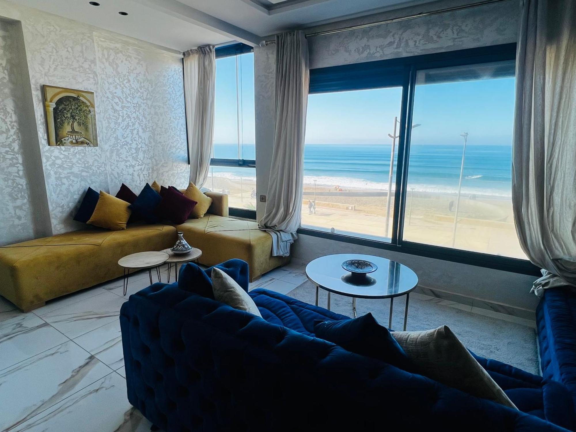 Golden Beach Elegance Sea View & Serenity Kenitra Ngoại thất bức ảnh